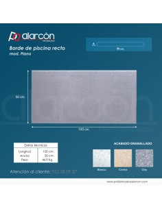 Borde de Piscina Recto Mod....