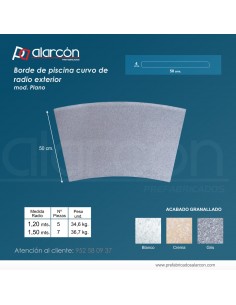 Borde de Piscina Curvo de...