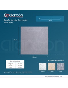 Borde de Piscina Recto Mod....