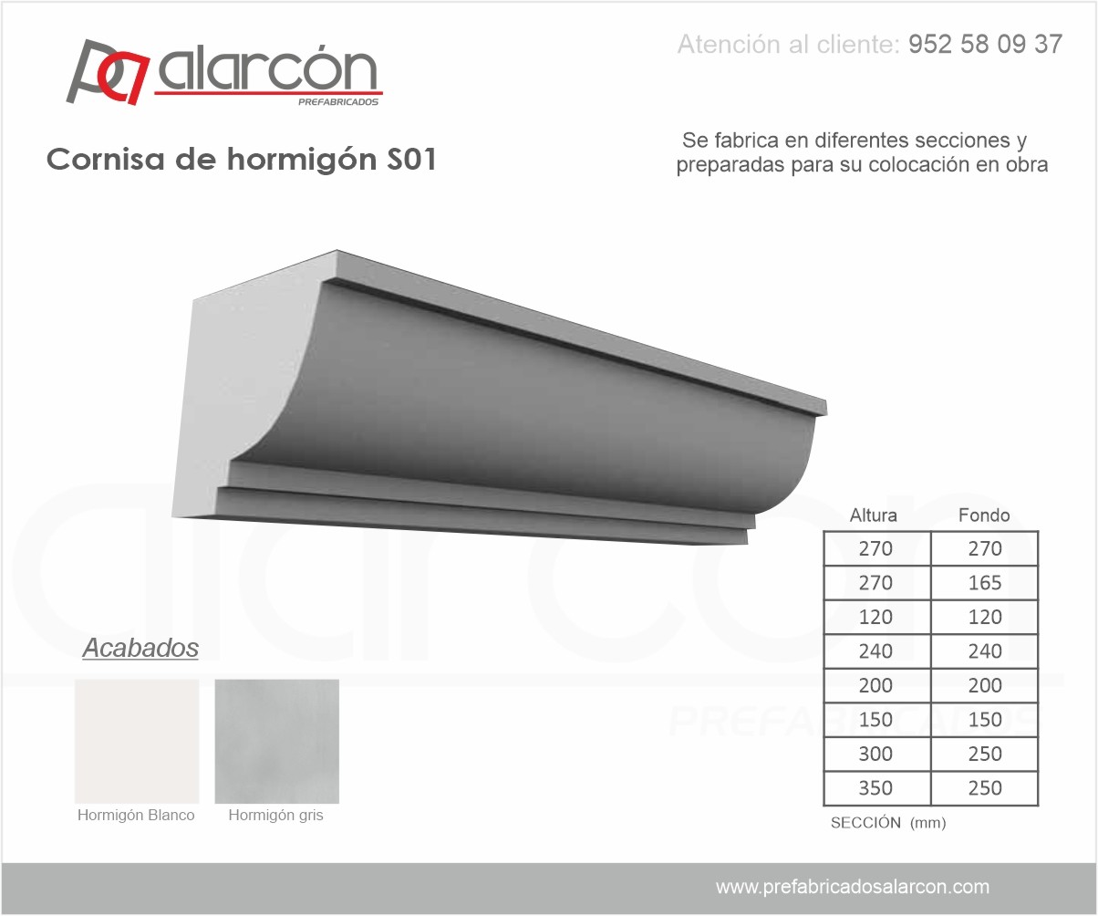 CORNISA DE HORMIGÓN S01
