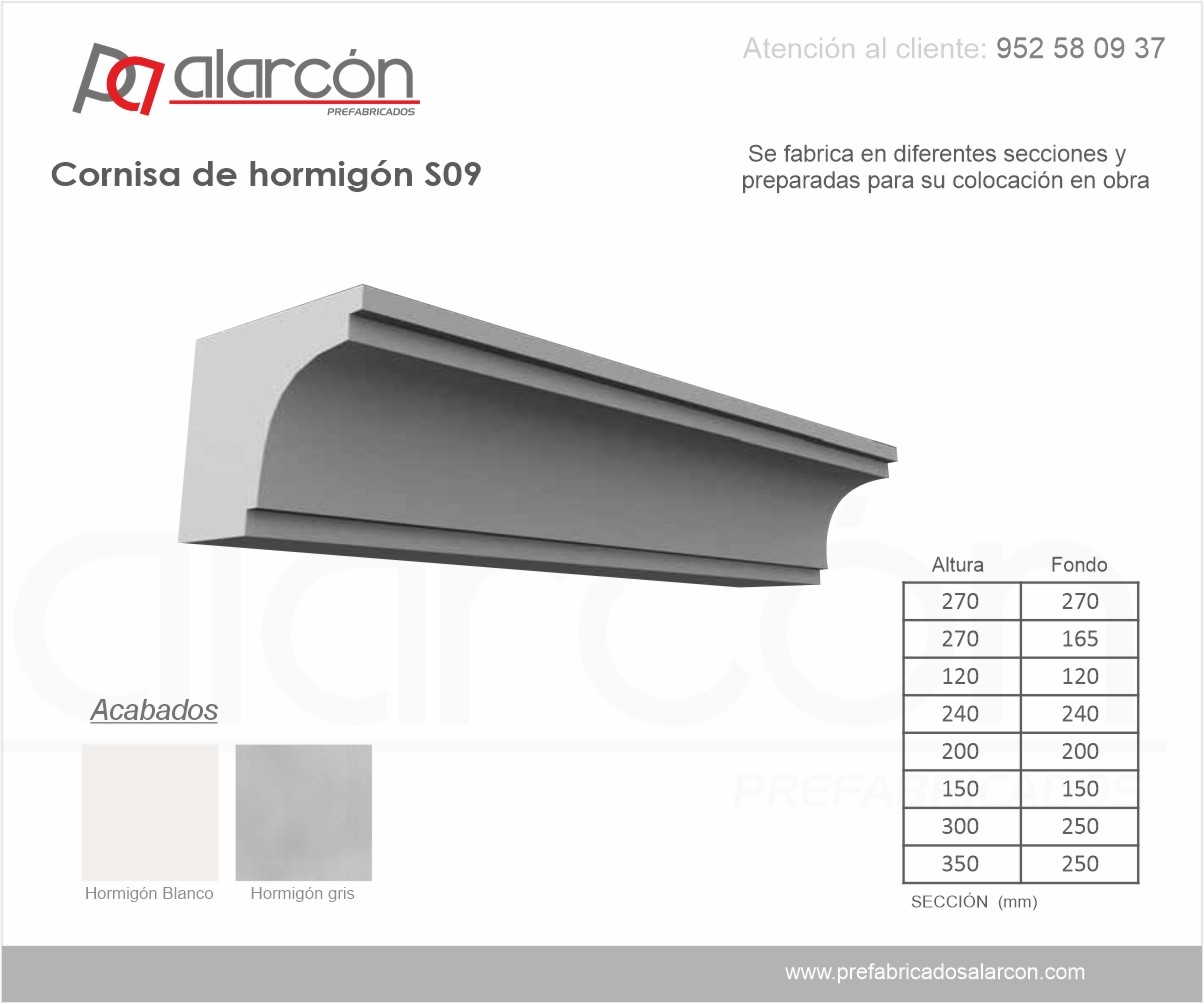 CORNISA DE HORMIGÓN S09