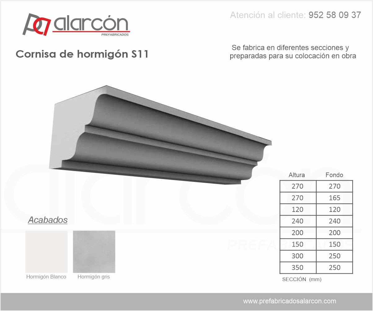 CORNISA DE HORMIGÓN S11