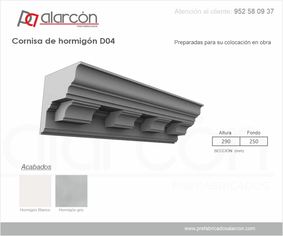 CORNISA DE HORMIGÓN D04