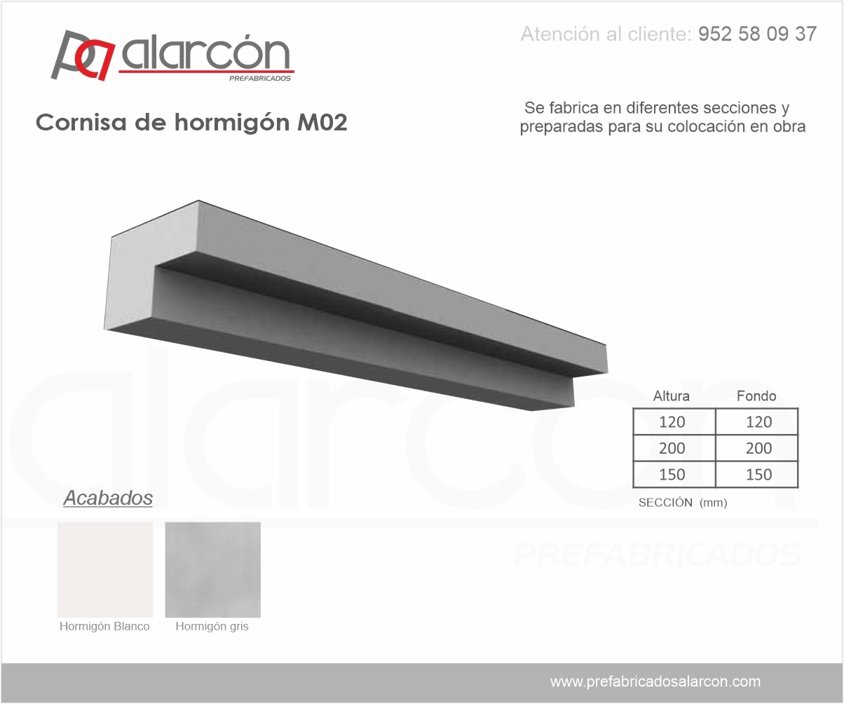 CORNISA DE HORMIGÓN M02