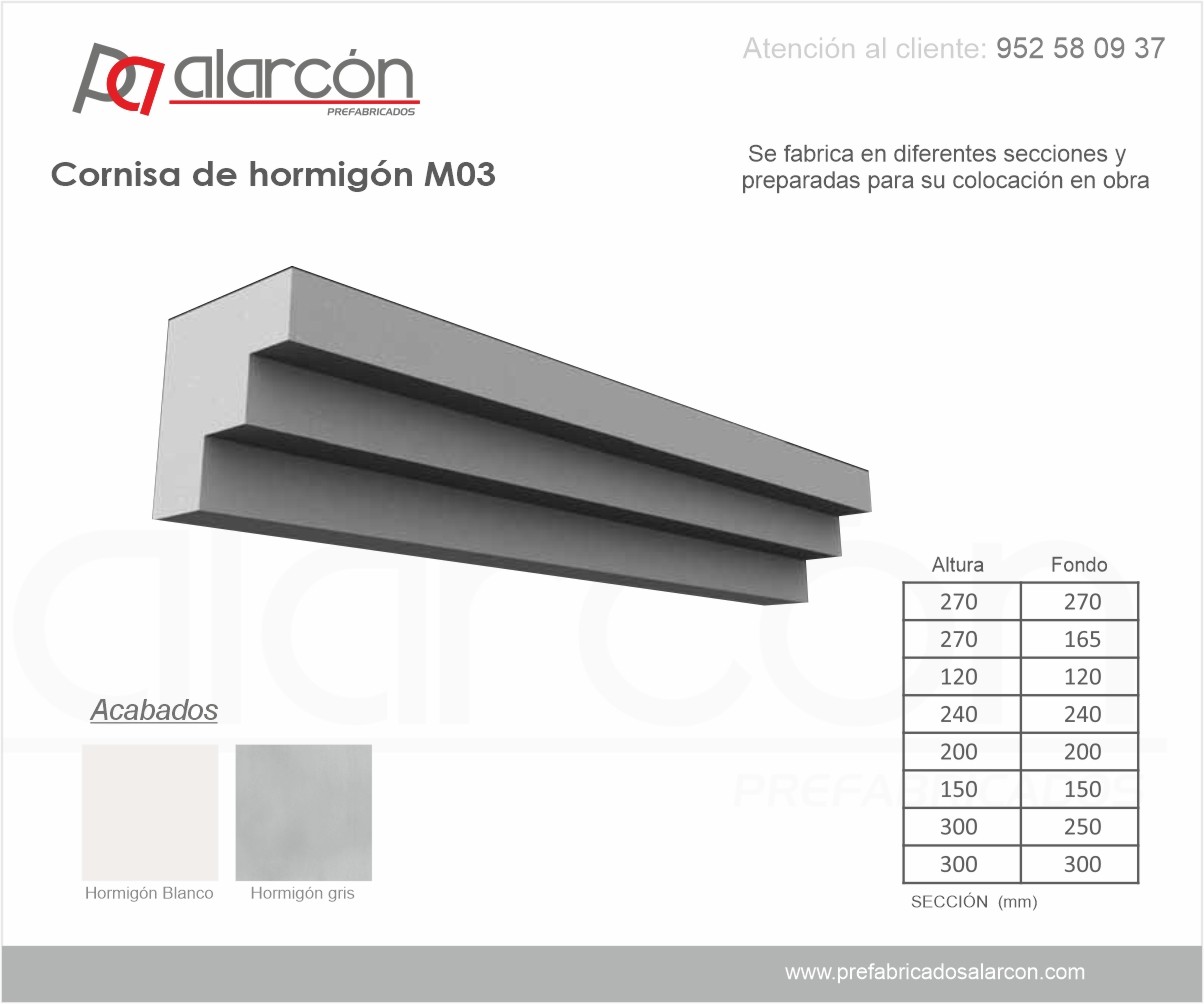 CORNISA DE HORMIGÓN M03