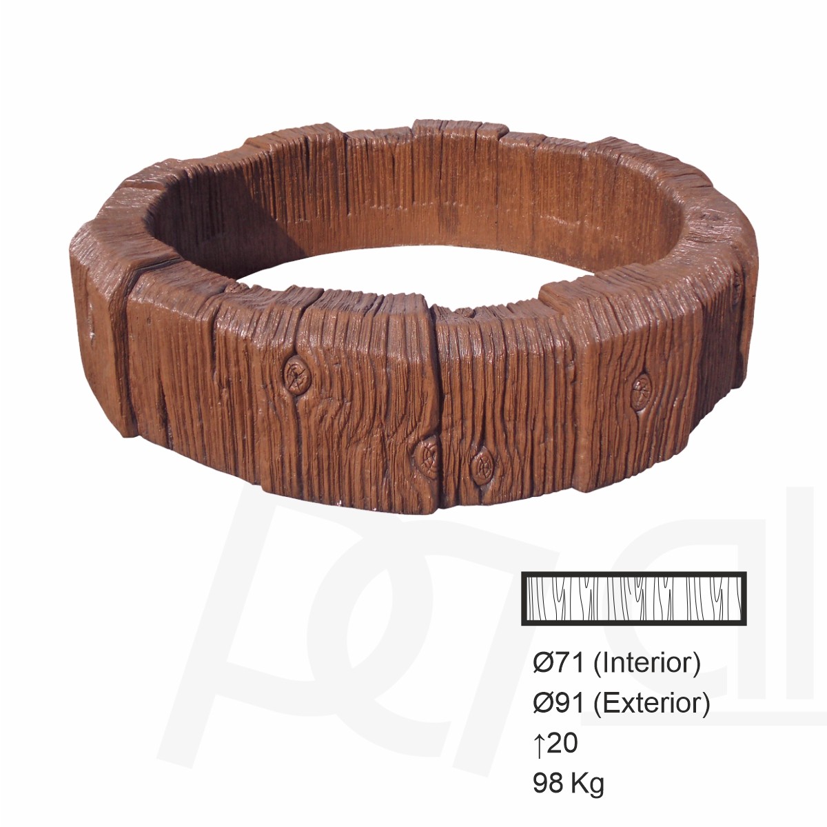 ALCORQUE BORDO MADERA