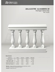 Ml. Balaustre Alhambra 50cm.