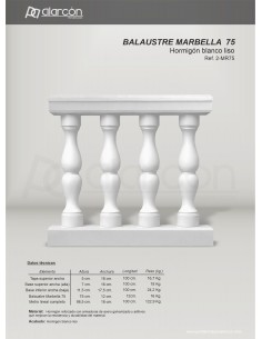 Ml. Balaustre Marbella 75cm.