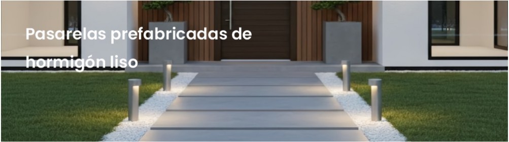 Pasarelas de hormigón acabado liso resistentes y duraderas