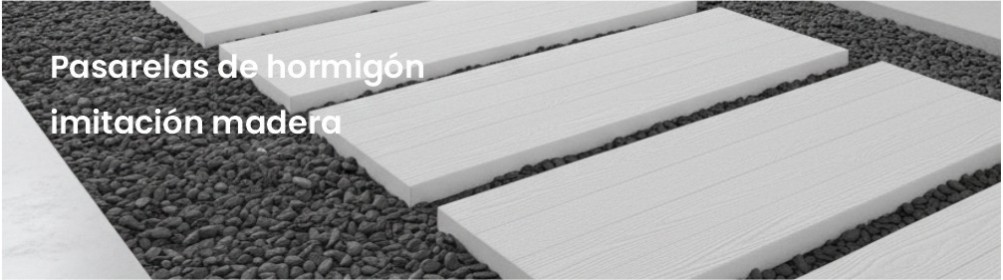 Pasarelas de hormigón imitación madera resistentes y decorativas