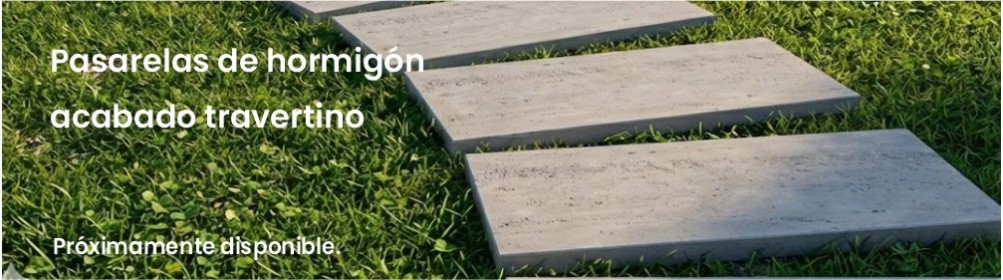 Pasarelas de hormigón imitación travertino resistentes y decorativas